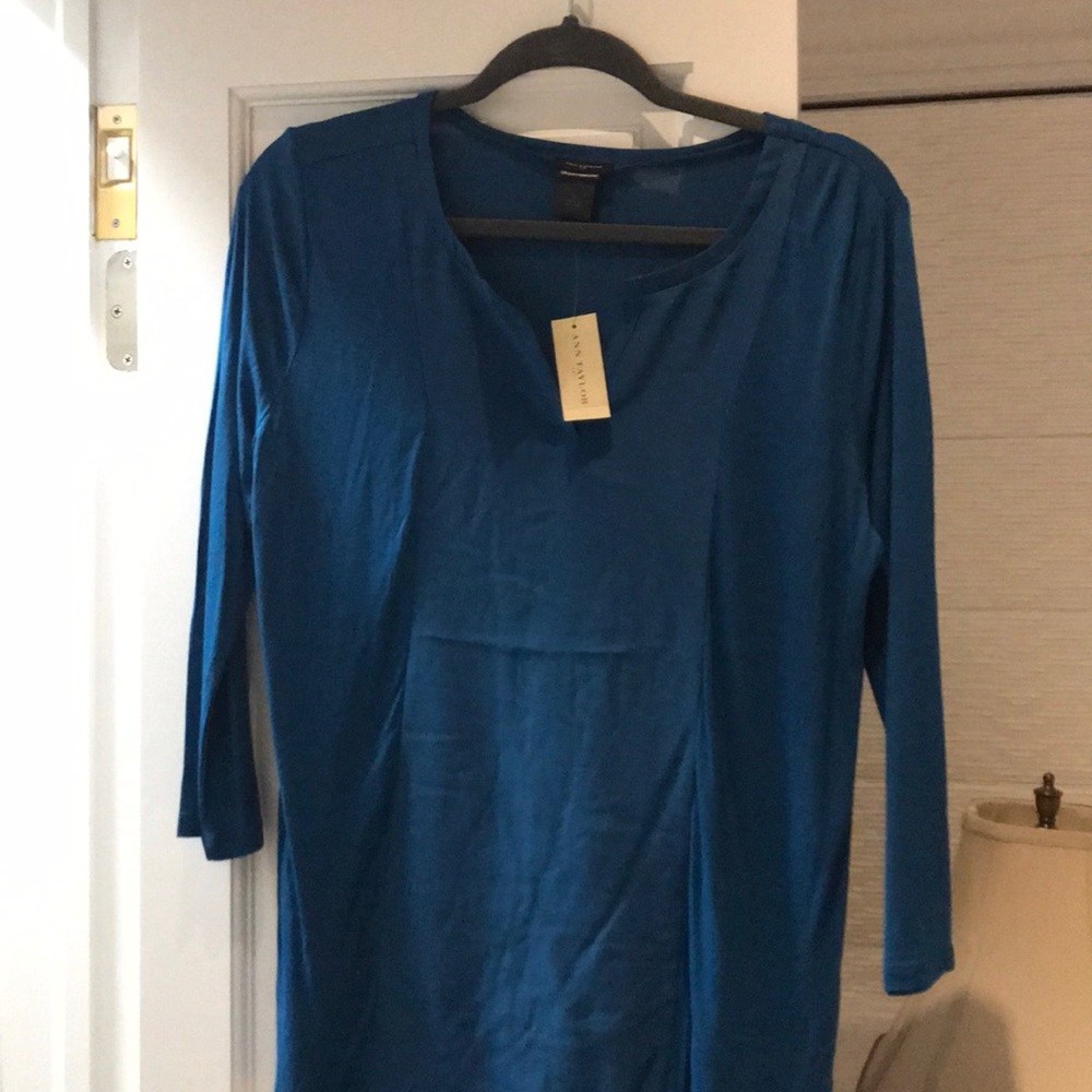 Blue Ann Taylor long sleeved shirt